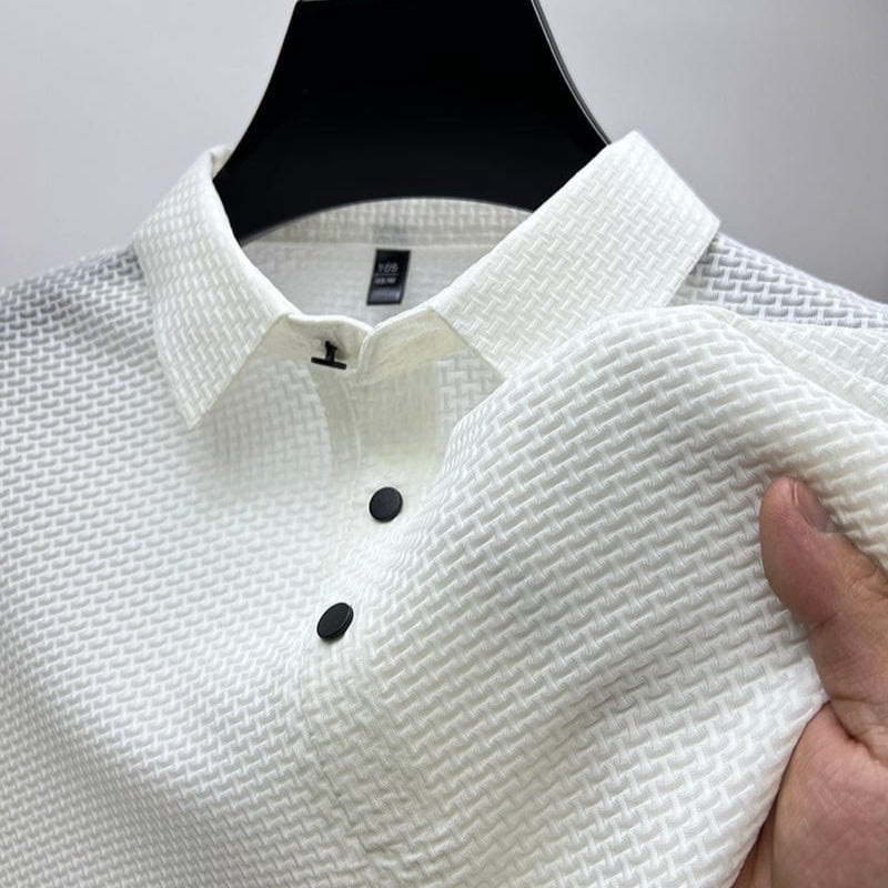 Polo extensible texturé confortable