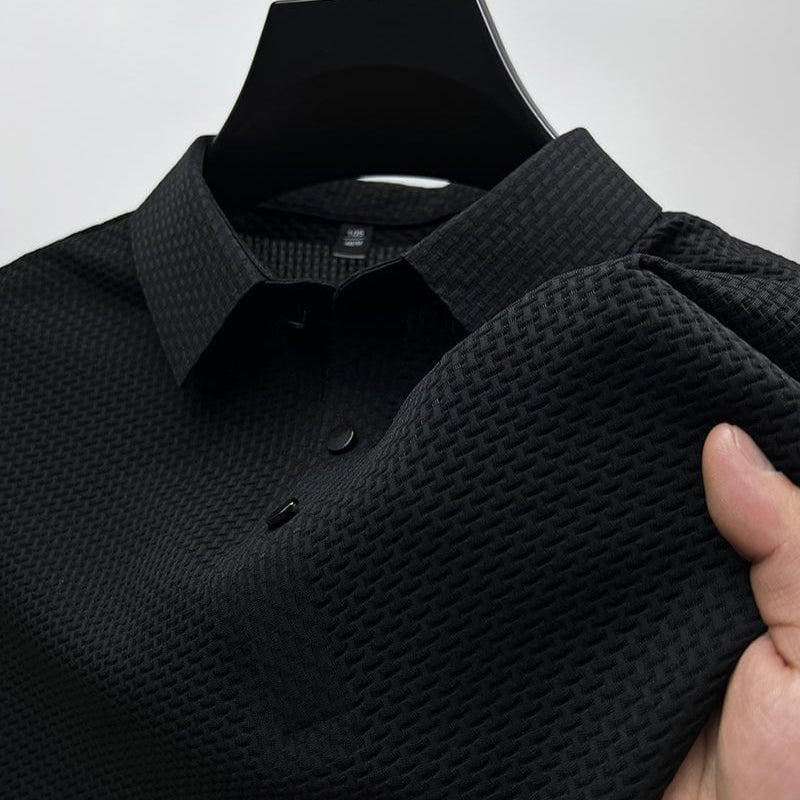 Polo extensible texturé confortable