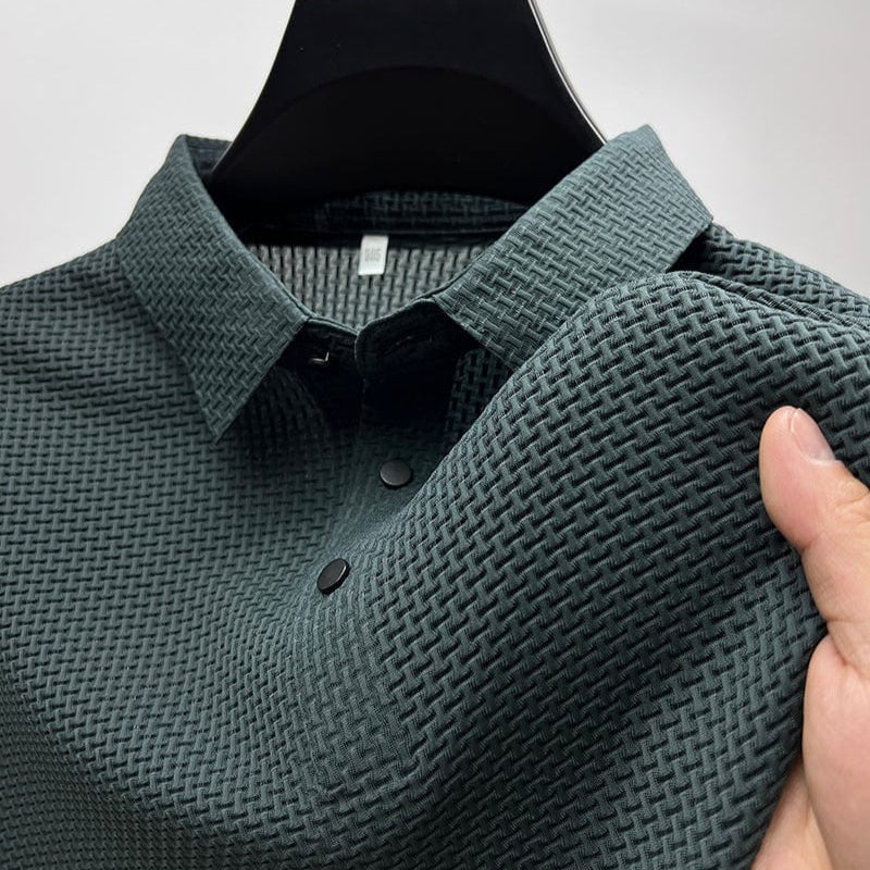 Polo extensible texturé confortable