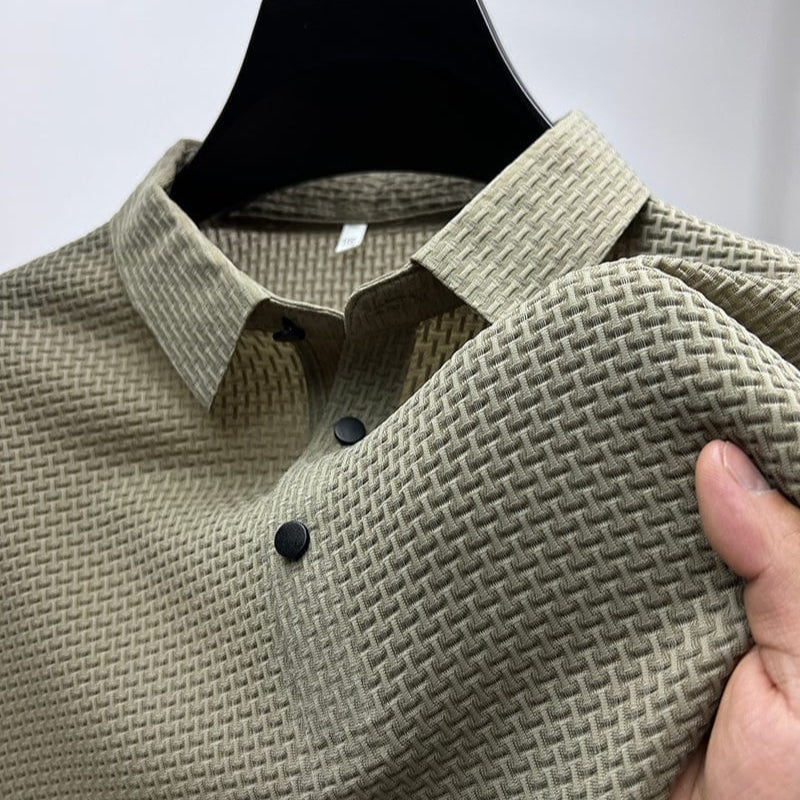 Polo extensible texturé confortable