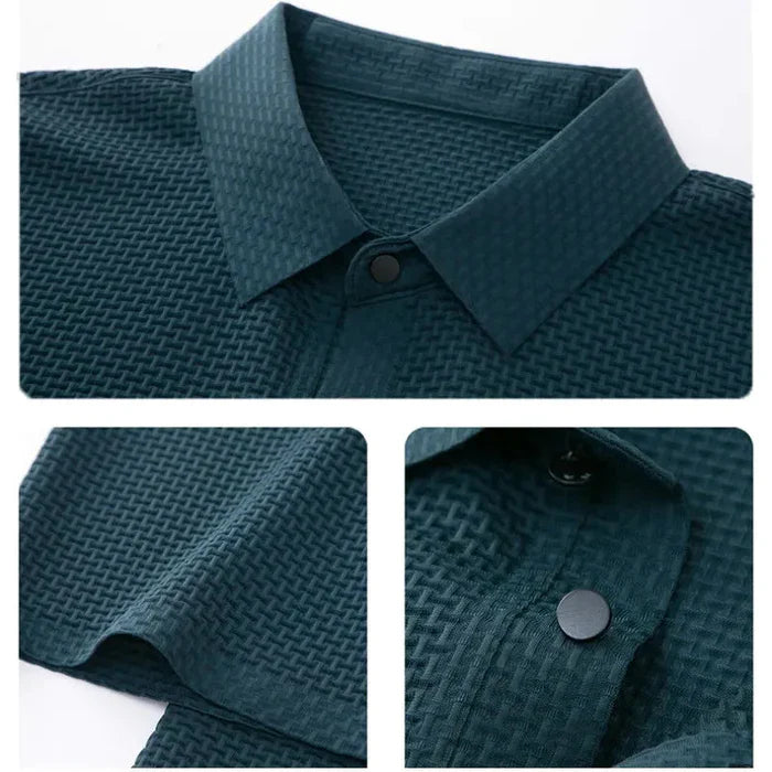 Polo extensible texturé confortable