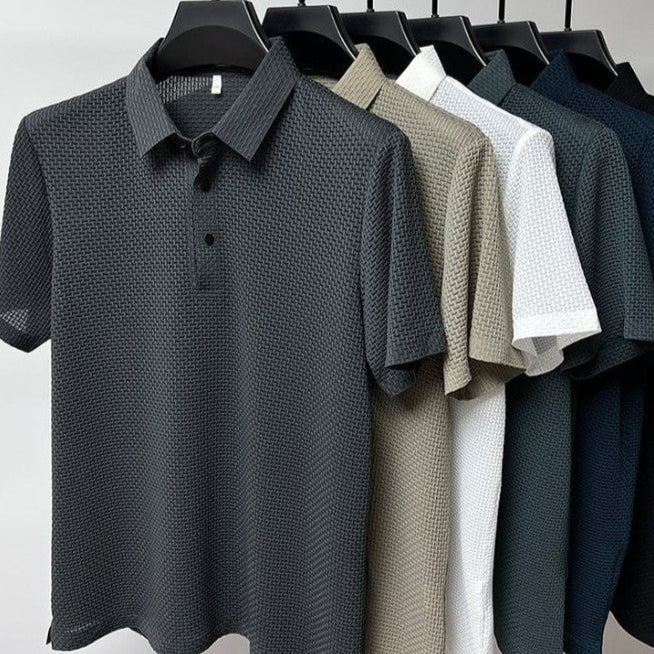 Polo extensible texturé confortable