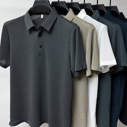 Polo extensible texturé confortable