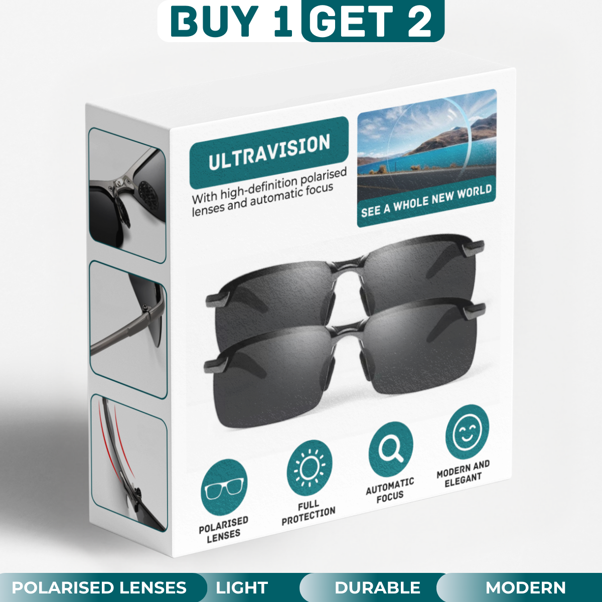 Polarized Smart Glasses Ultravision - [BUY 1 GET 2]