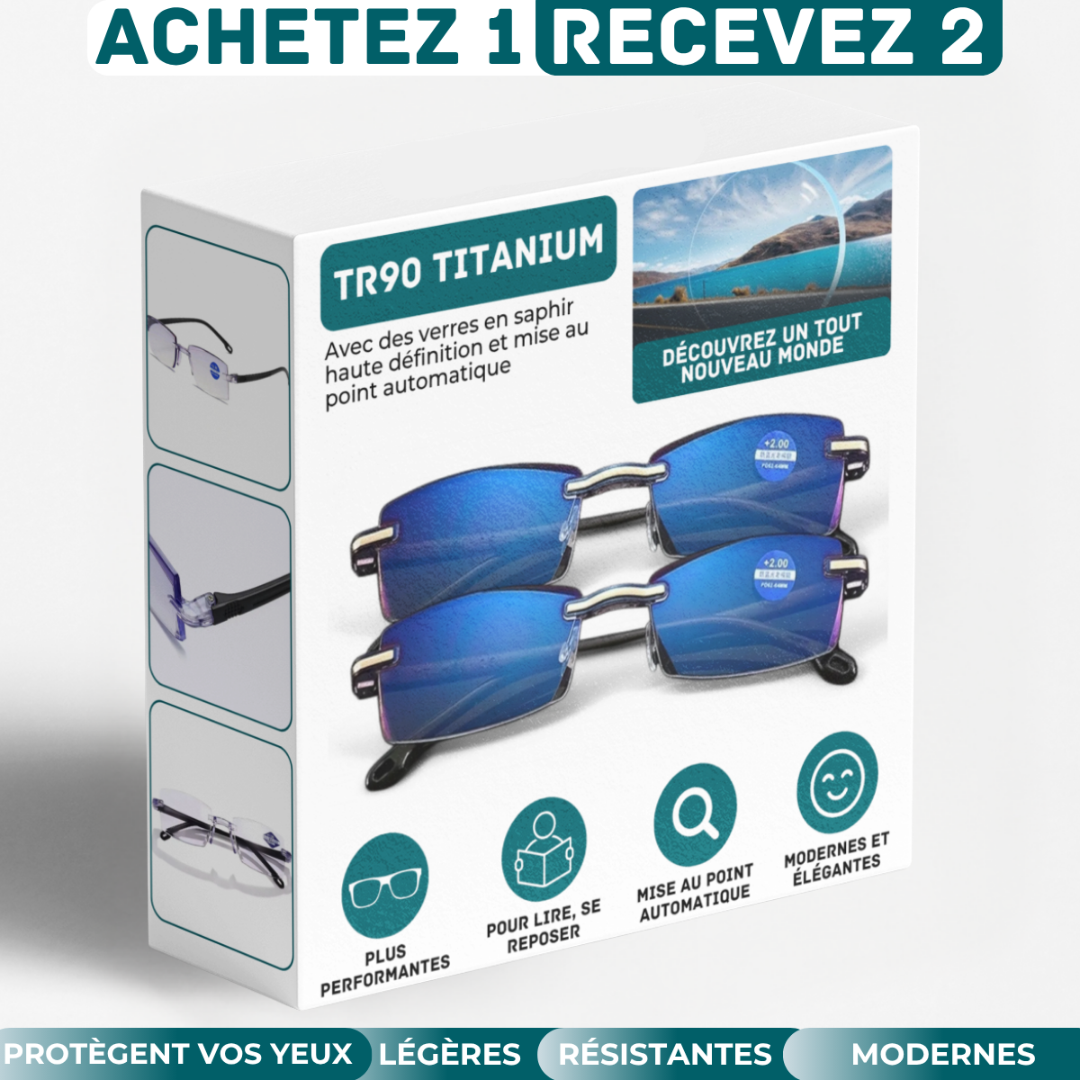 Lunettes Intelligentes TR90 - Révolution Oculaire (Unisexe) - [ACHETEZ 1, OBTENEZ 2]