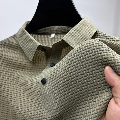 Polo extensible texturé confortable